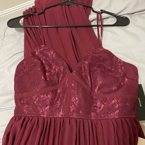 Lulus burgundy formal dress size S